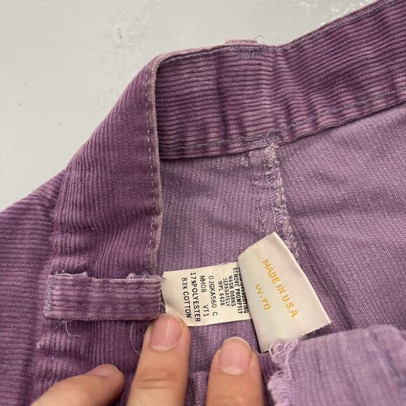 Vintage 70s Wrangler Purple Corduroy Shorts 25x1 - Picture 6 of 6